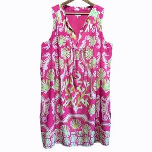 Crown & Ivy women’s fluorescent tassel tunic dress